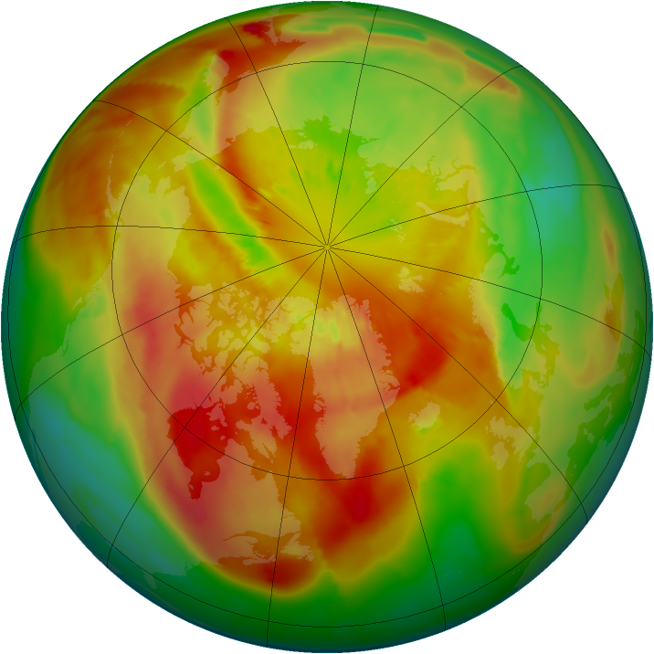 Arctic ozone map for 18 March 2015